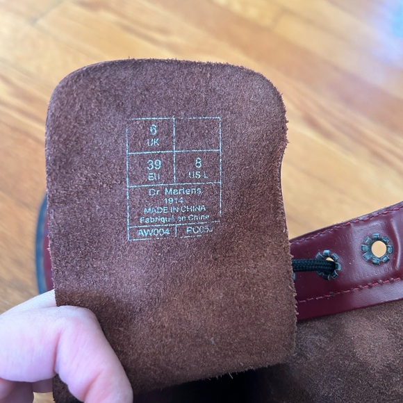 Doc Martens 1914 Maroon Women’s size 8 - Picture 4 of 6